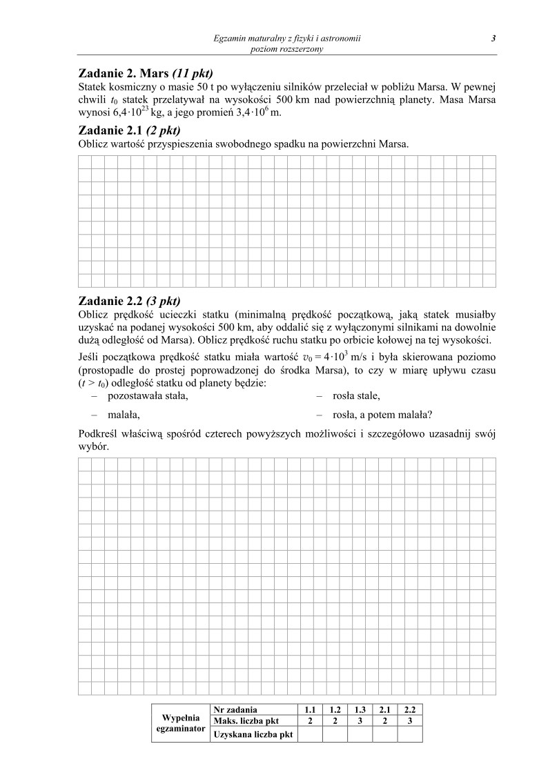Pytania - fizyka, p. rozszerzony, matura 2011-strona-03
