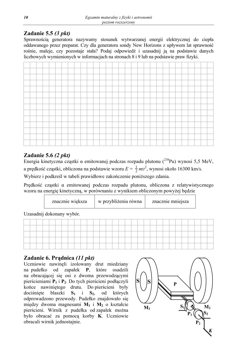 Pytania - fizyka, p. rozszerzony, matura 2011-strona-10