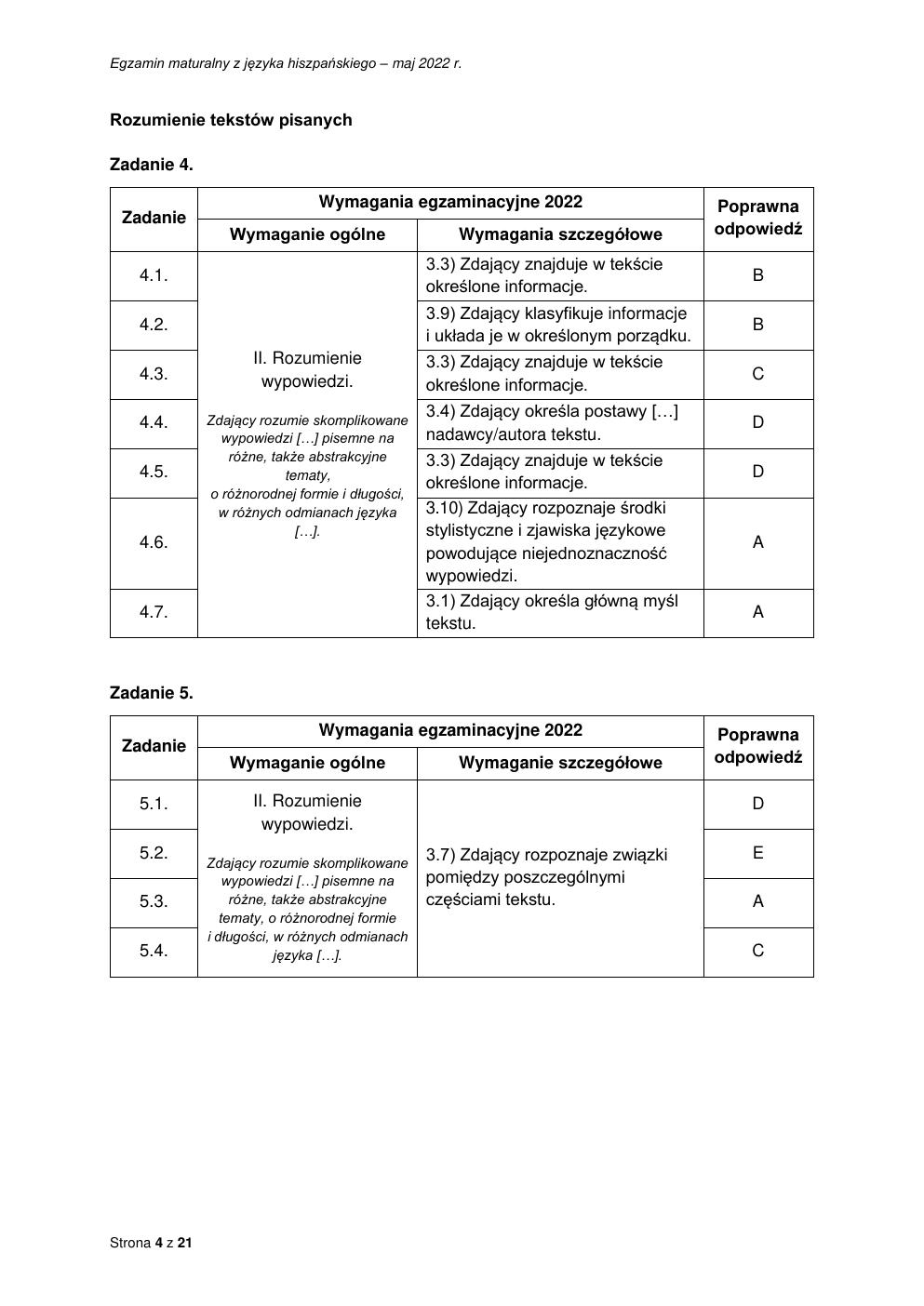 odpowiedzi - język hiszpański dwujęzyczny - matura 2022 - maj-04