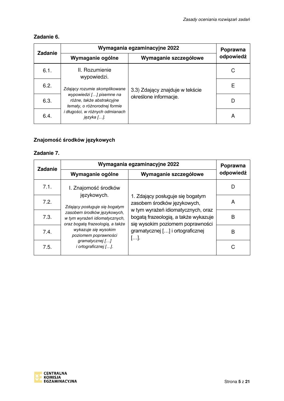 odpowiedzi - język hiszpański dwujęzyczny - matura 2022 - maj-05