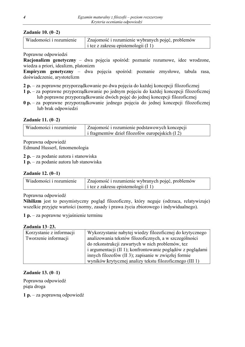 Odpowiedzi - filozofia, p. rozszerzony, matura 2011-strona-04