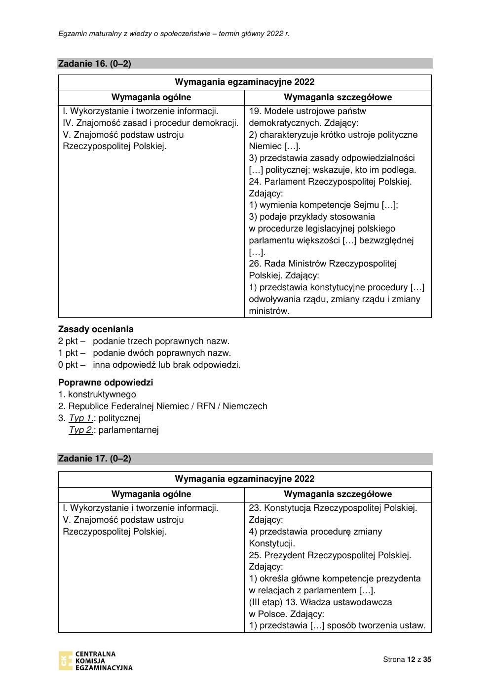 odpowiedzi - WOS rozszerzony - matura 2022 - maj-12