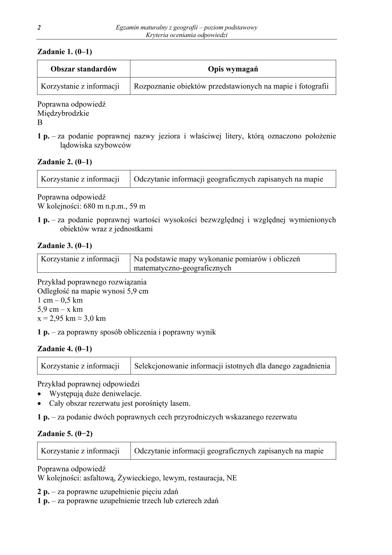 Odpowiedzi - geografia, p. podstawowy, matura 2011-strona-02