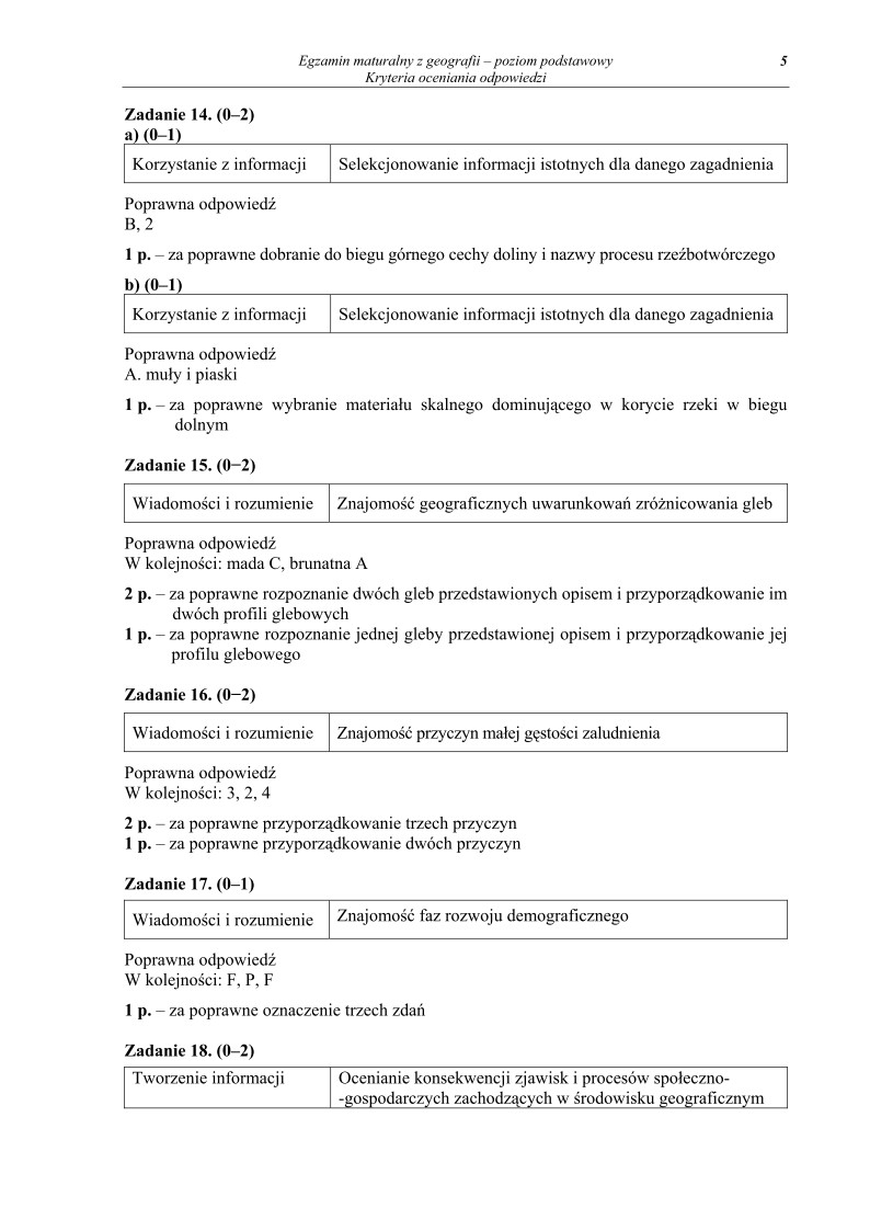 Odpowiedzi - geografia, p. podstawowy, matura 2011-strona-05