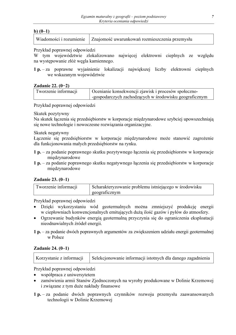 Odpowiedzi - geografia, p. podstawowy, matura 2011-strona-07