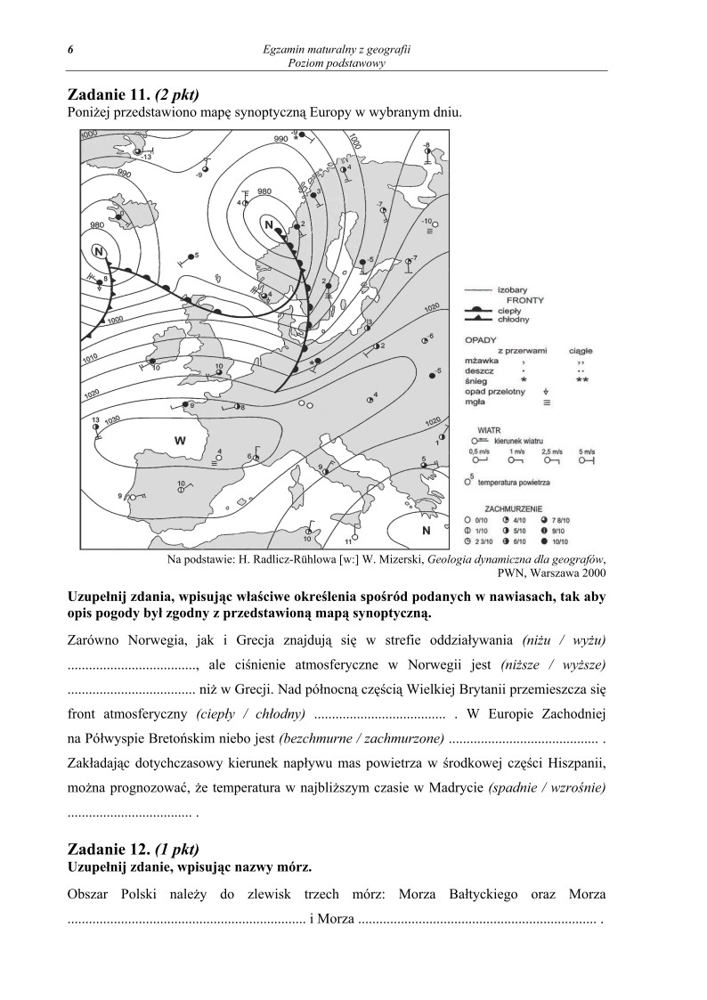 Pytania - geografia, p. podstawowy, matura 2011-strona-06