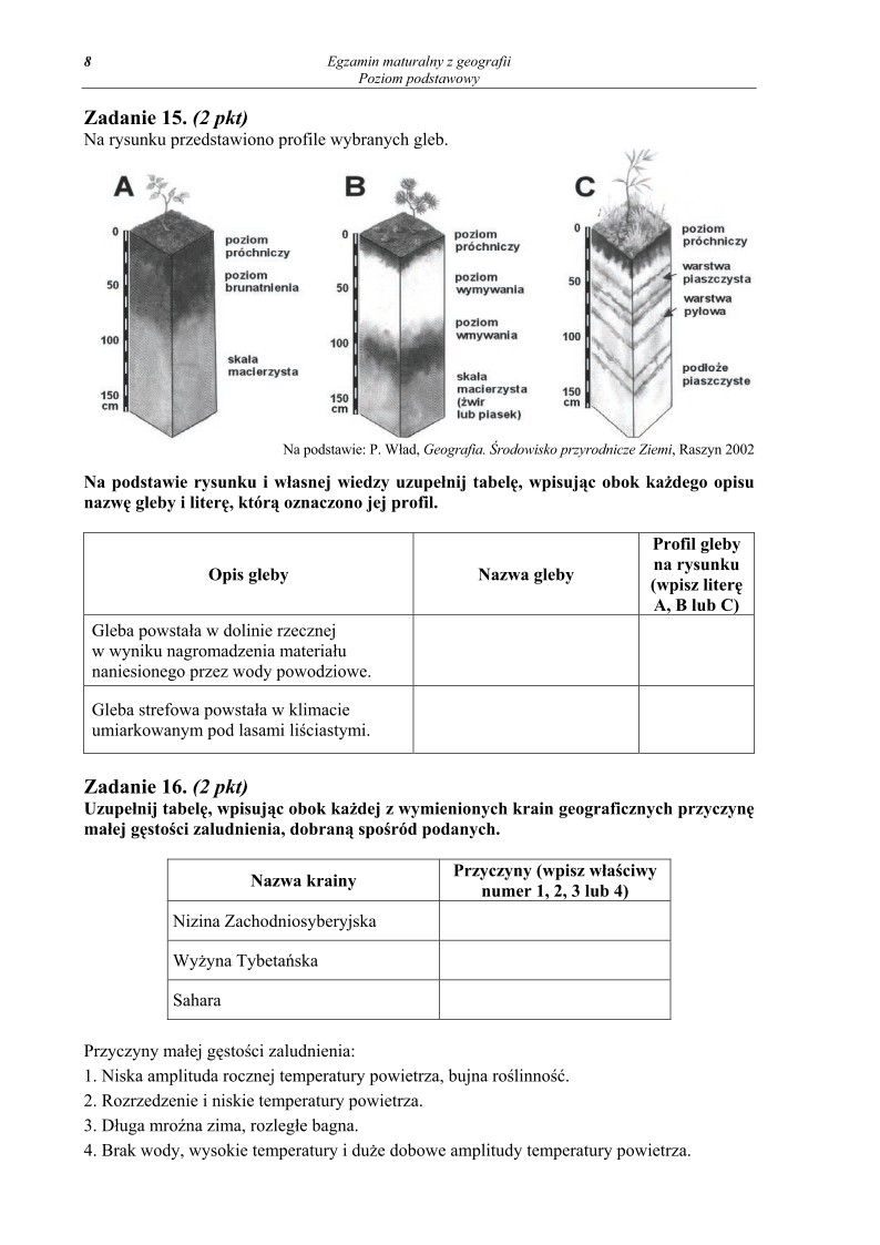 Pytania - geografia, p. podstawowy, matura 2011-strona-08