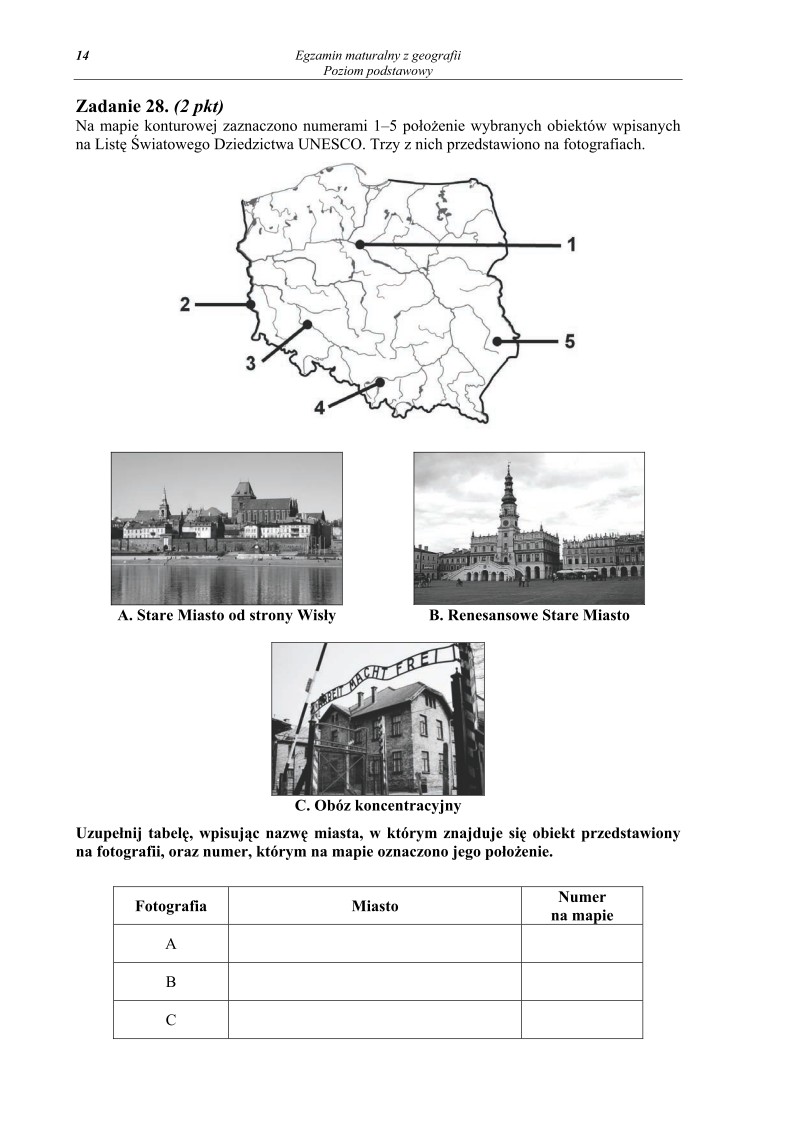 Pytania - geografia, p. podstawowy, matura 2011-strona-14
