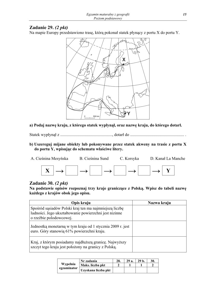 Pytania - geografia, p. podstawowy, matura 2011-strona-15