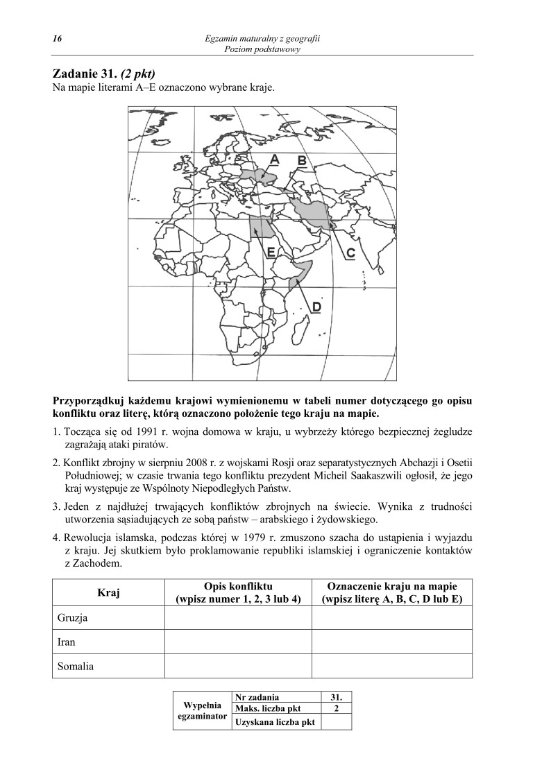Pytania - geografia, p. podstawowy, matura 2011-strona-16