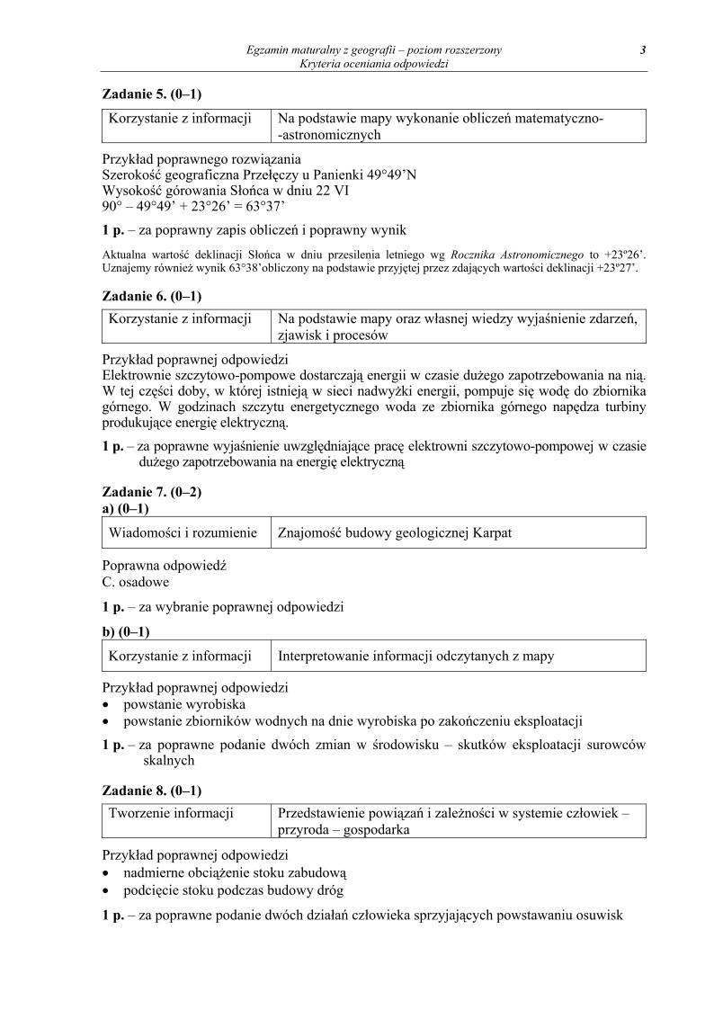 Odpowiedzi - geografia, p. rozszerzony, matura 2011-strona-03