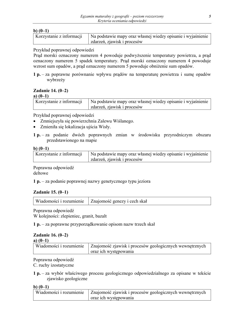 Odpowiedzi - geografia, p. rozszerzony, matura 2011-strona-05