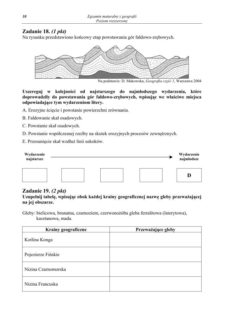 Pytania - geografia, p. rozszerzony, matura 2011-strona-10