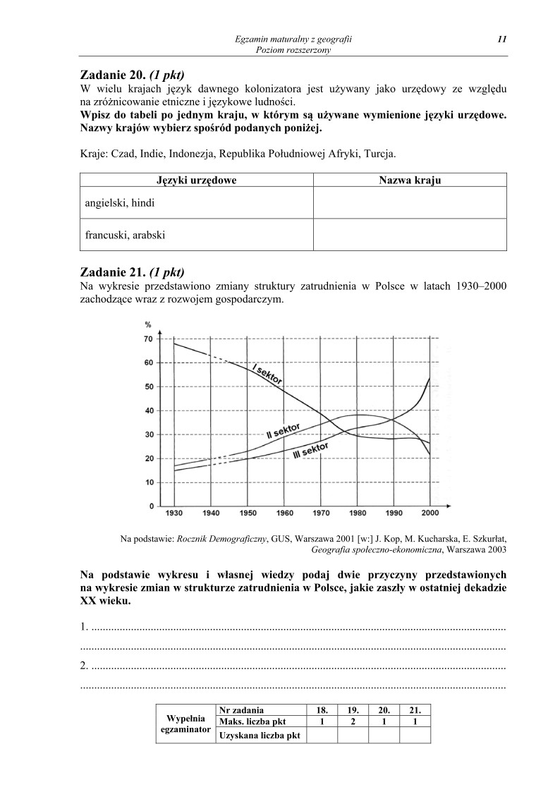 Pytania - geografia, p. rozszerzony, matura 2011-strona-11