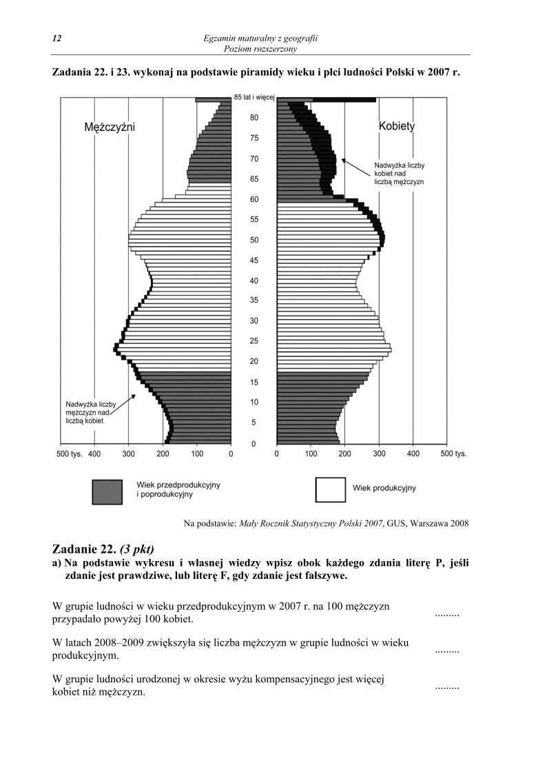 Pytania - geografia, p. rozszerzony, matura 2011-strona-12