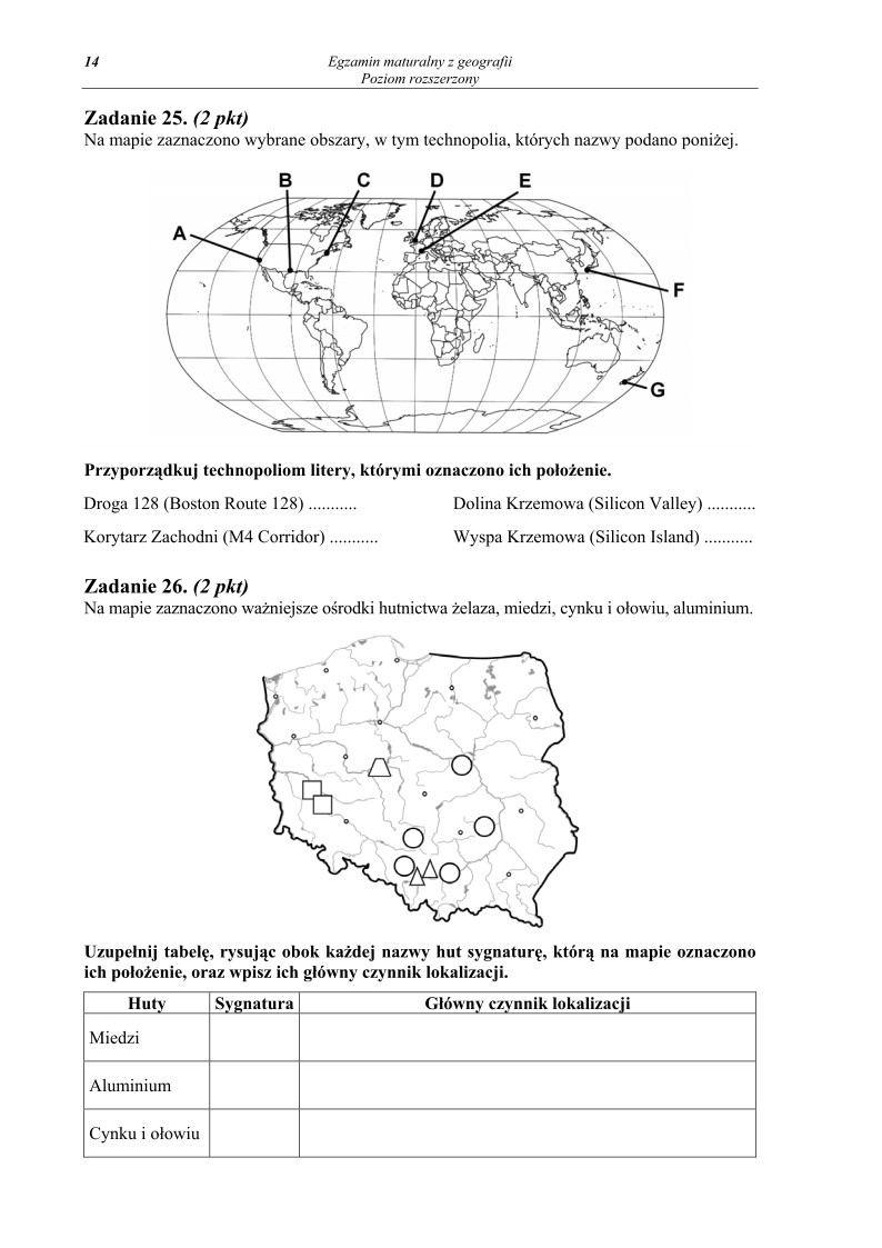 Pytania - geografia, p. rozszerzony, matura 2011-strona-14
