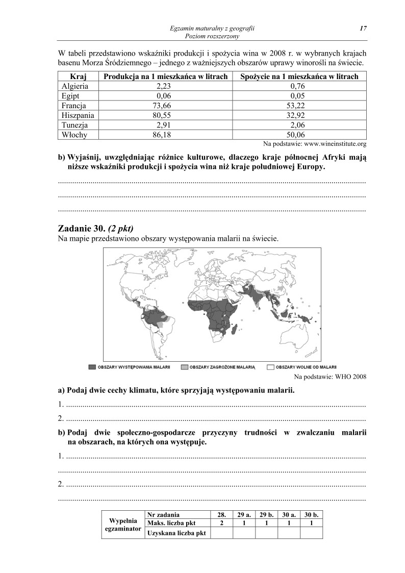 Pytania - geografia, p. rozszerzony, matura 2011-strona-17