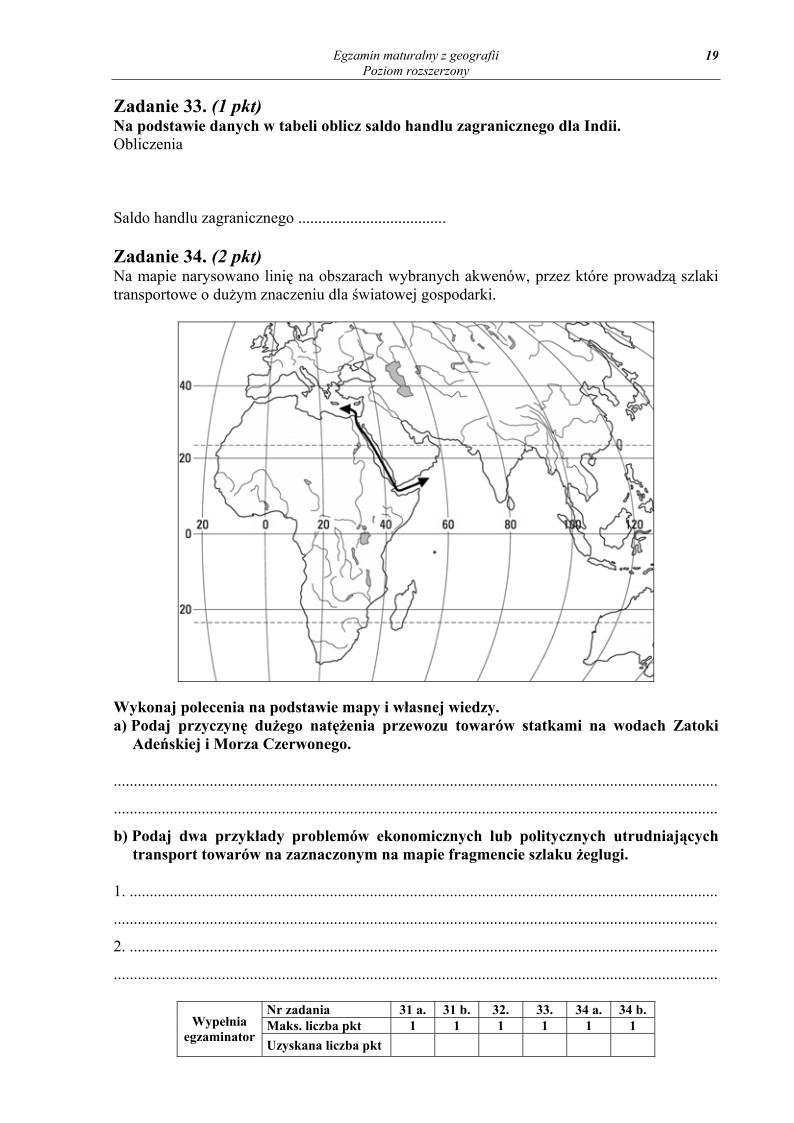 Pytania - geografia, p. rozszerzony, matura 2011-strona-19