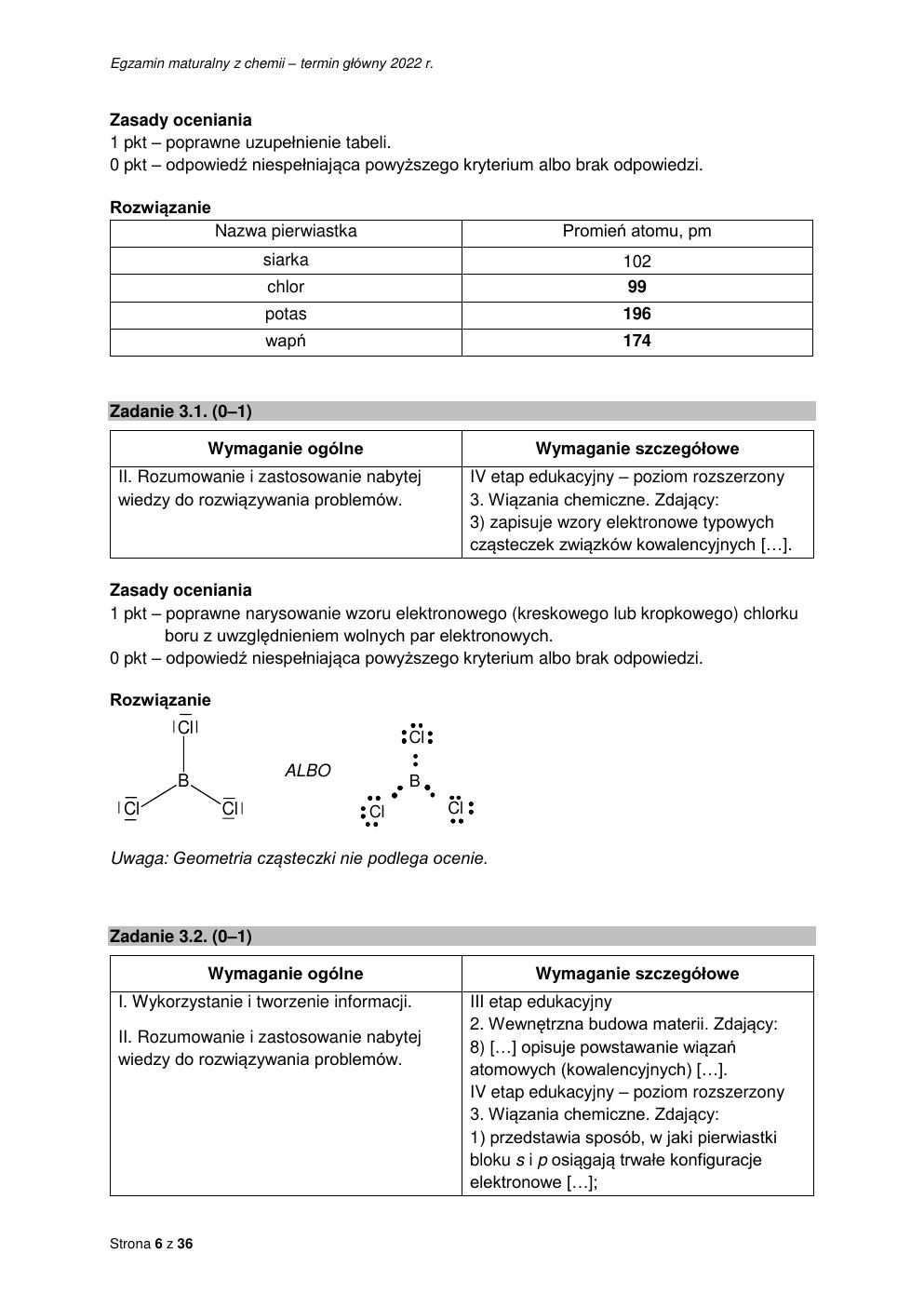 odpowiedzi - chemia rozszerzony - matura 2022 - maj-06