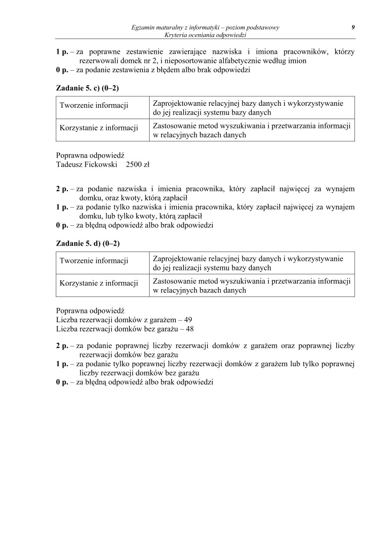 Odpowiedzi- informatyka, p. podstawowy, matura 2011-strona-09