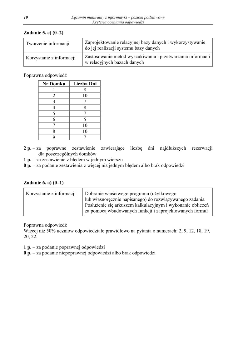 Odpowiedzi- informatyka, p. podstawowy, matura 2011-strona-10