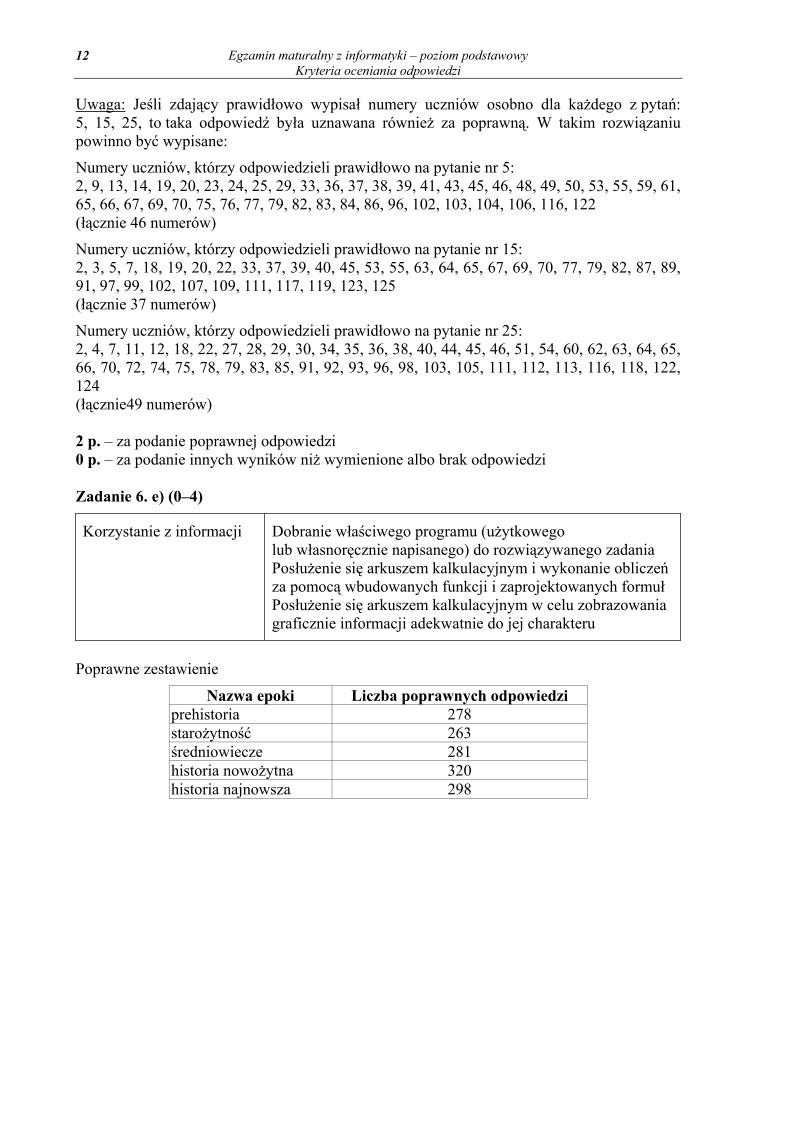 Odpowiedzi- informatyka, p. podstawowy, matura 2011-strona-12
