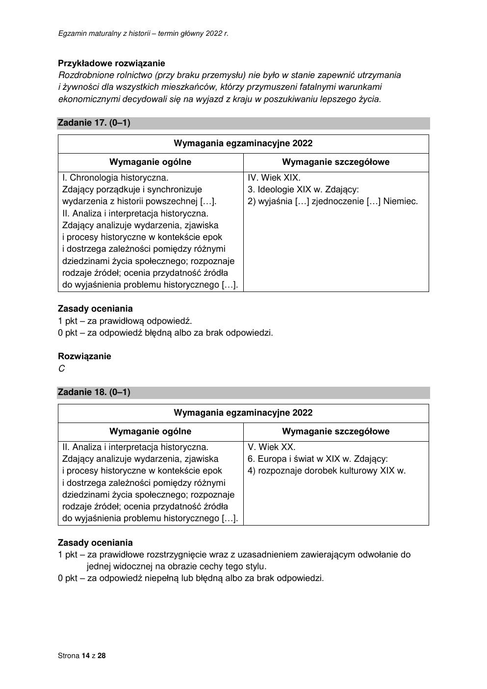 odpowiedzi - historia rozszerzony - matura 2022 - maj-14