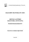 miniatura Odpowiedzi - jezyk lacinski i kultury antycznej, p. rozszerzony, matura 2011-strona-01