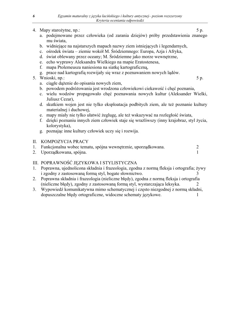 Odpowiedzi - jezyk lacinski i kultury antycznej, p. rozszerzony, matura 2011-strona-06