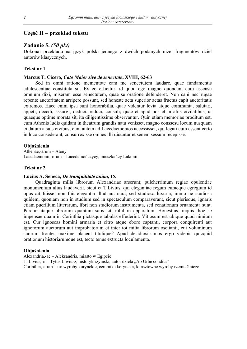 Pytania - jezyk lacinski i kultury antycznej, p. rozszerzony, matura 2011-strona-04
