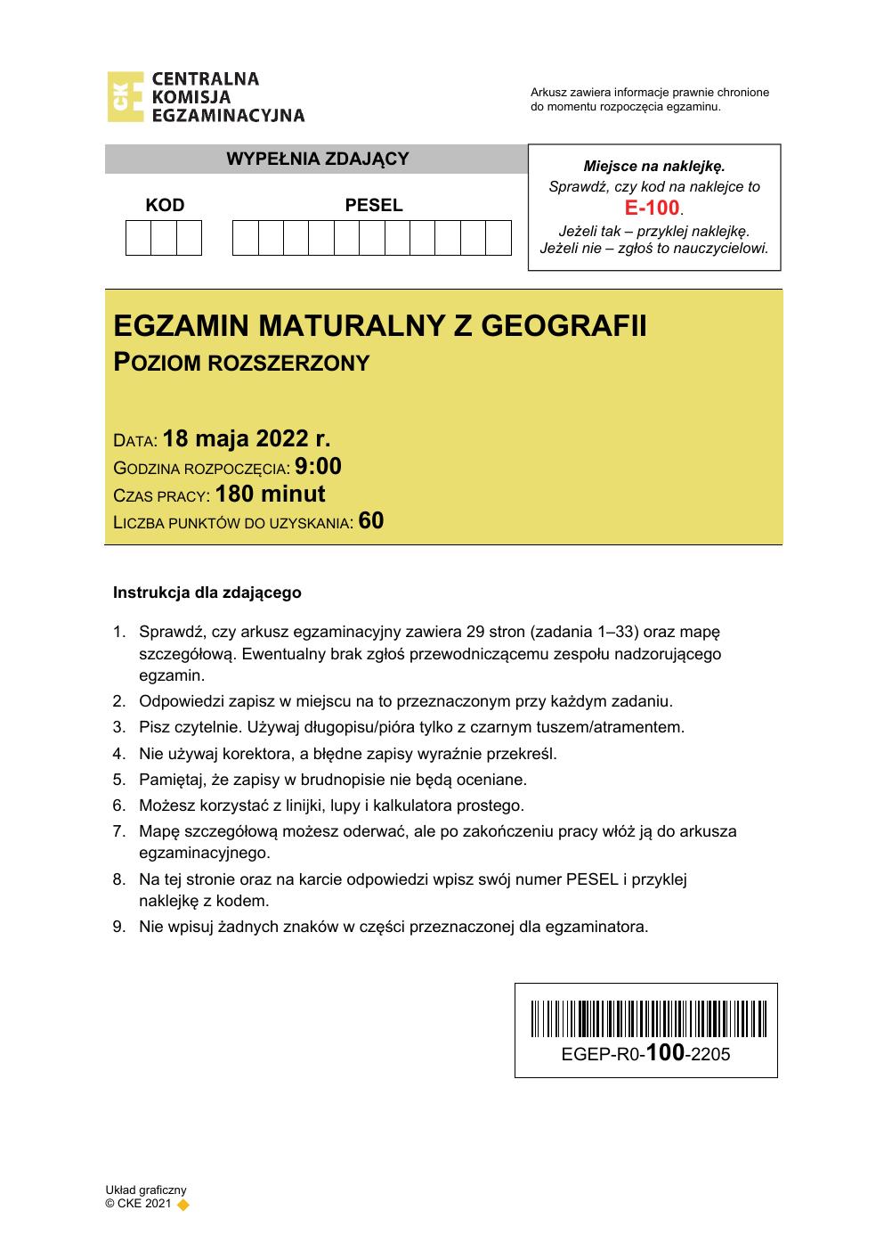 arkusz - geografia rozszerzony - matura 2022 - maj-01