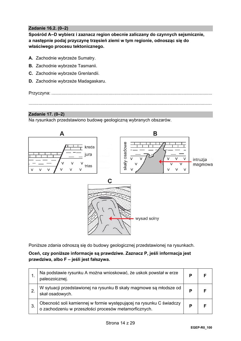 arkusz - geografia rozszerzony - matura 2022 - maj-14