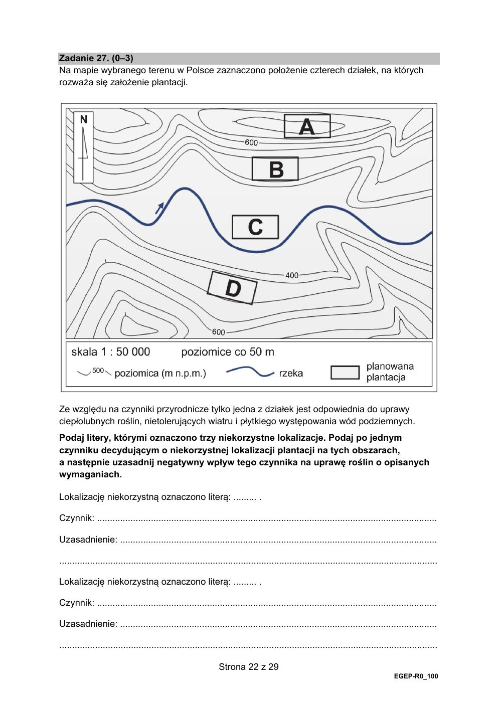 arkusz - geografia rozszerzony - matura 2022 - maj-22