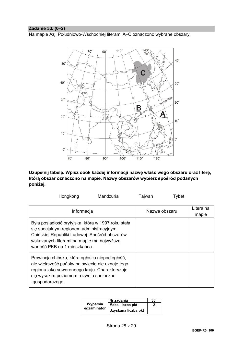 arkusz - geografia rozszerzony - matura 2022 - maj-28