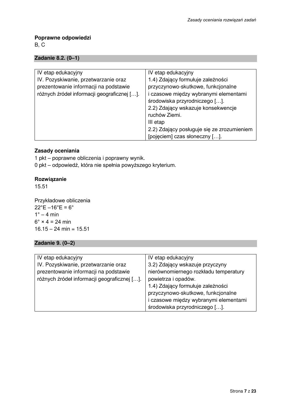 odpowiedzi - geografia rozszerzony - matura 2022 - maj-07