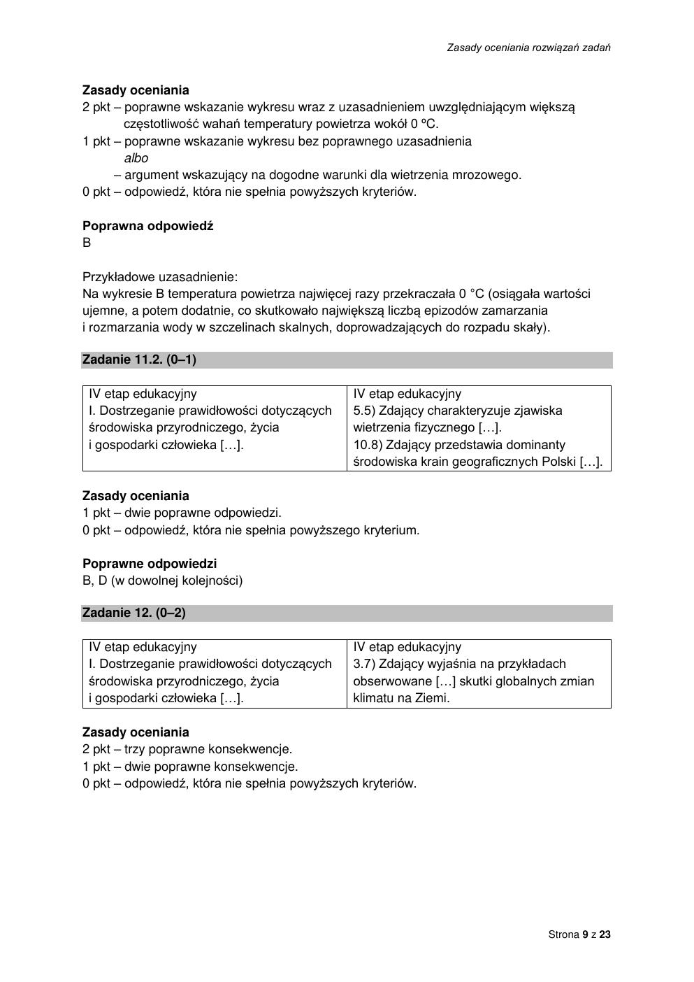 odpowiedzi - geografia rozszerzony - matura 2022 - maj-09