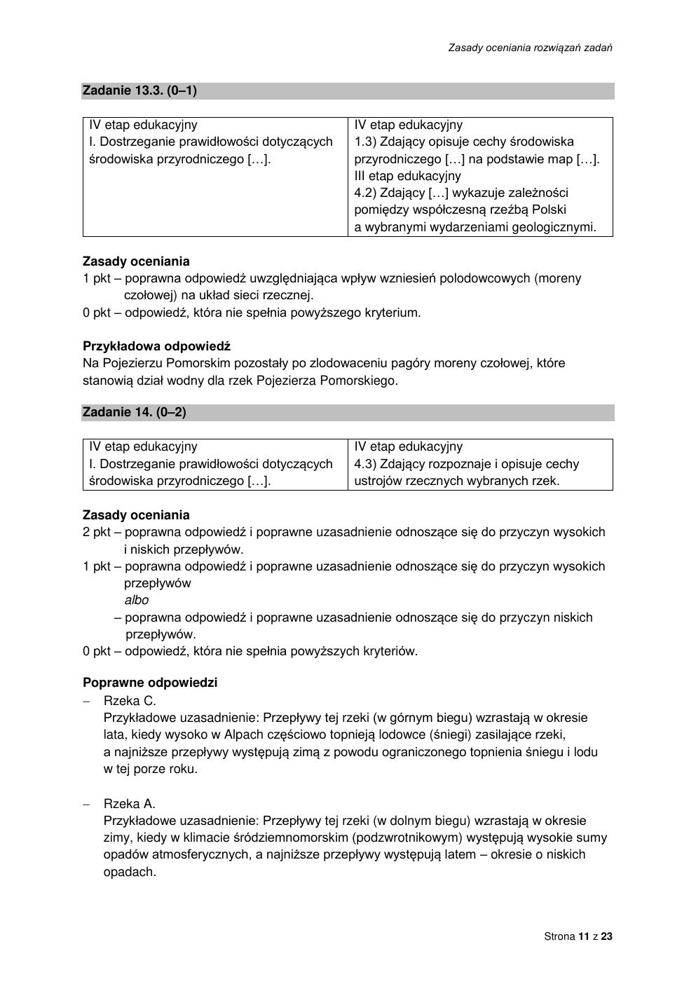 odpowiedzi - geografia rozszerzony - matura 2022 - maj-11