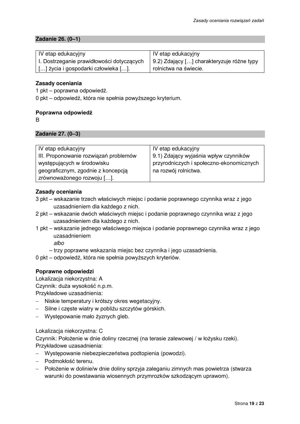 odpowiedzi - geografia rozszerzony - matura 2022 - maj-19