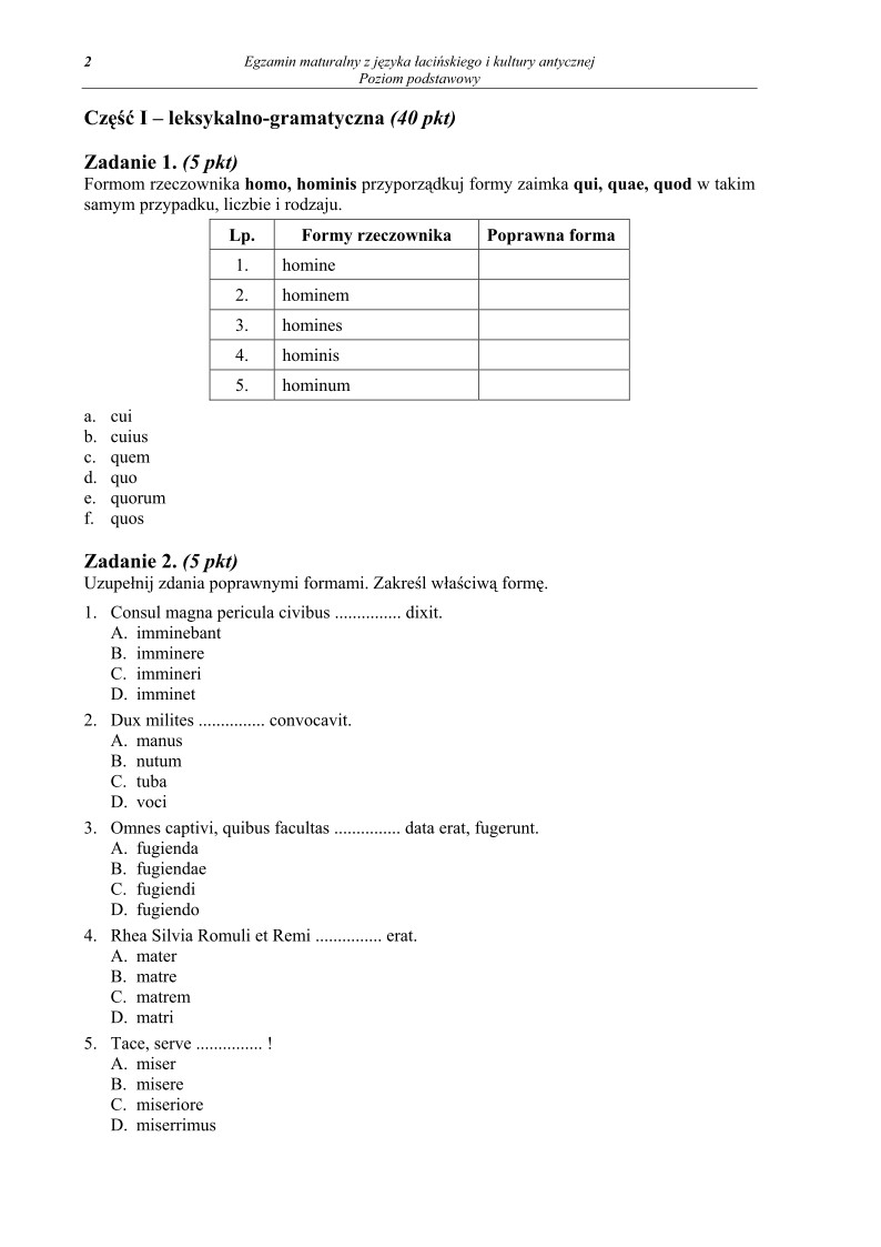 Pytania - jezyk lacinski i kultury antycznej, p. podstawowy, matura 2011-strona-02
