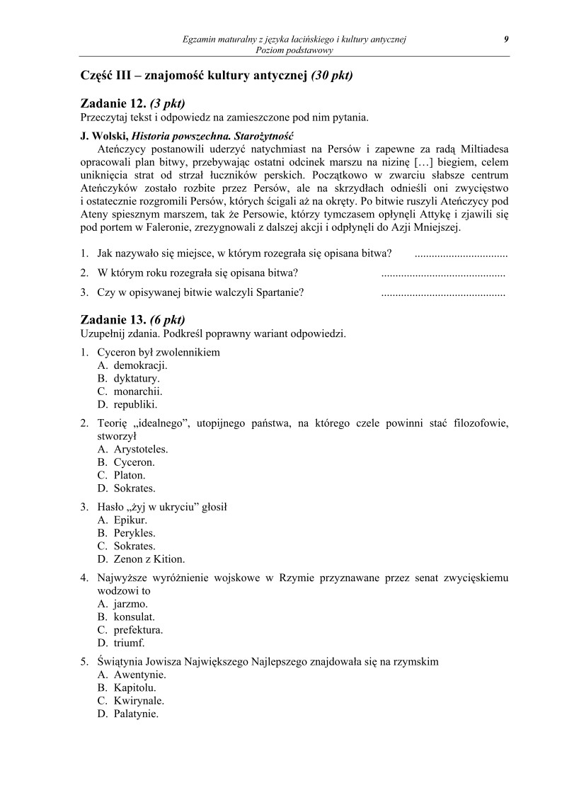 Pytania - jezyk lacinski i kultury antycznej, p. podstawowy, matura 2011-strona-09
