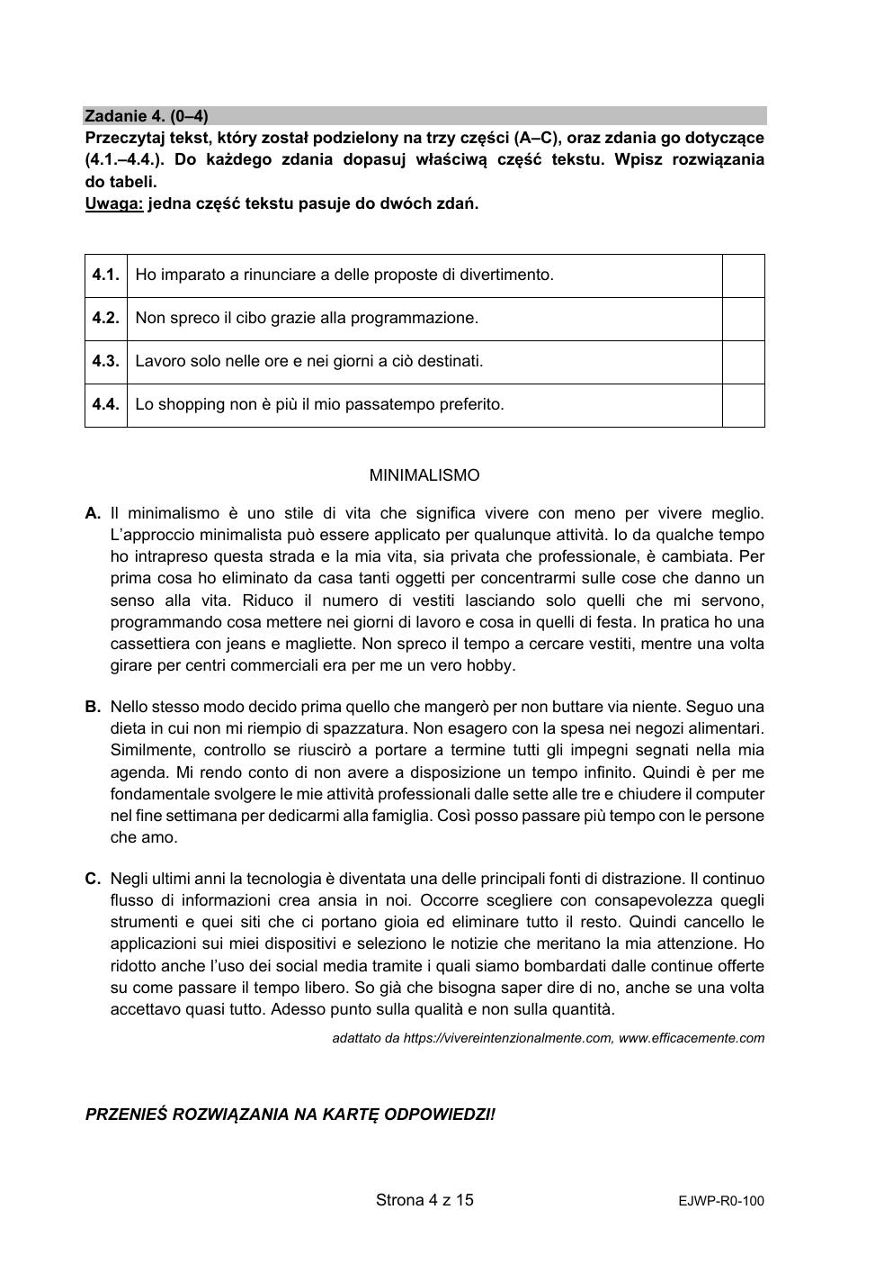arkusz - język włoski rozszerzony - matura 2022 - maj-04