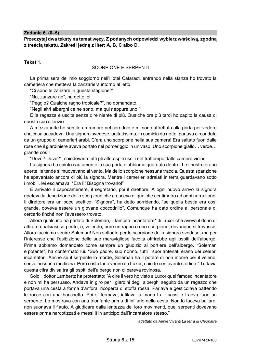 arkusz - język włoski rozszerzony - matura 2022 - maj-06