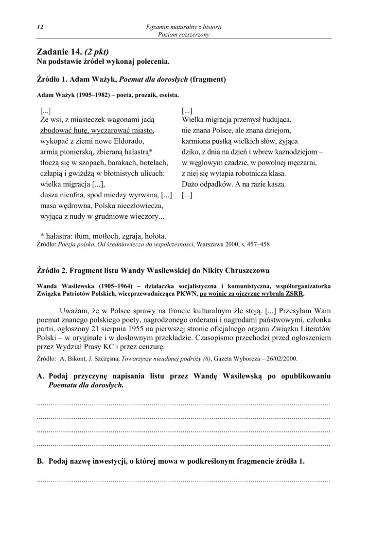 Pytania - historia, p. rozszerzony, matura 2011-strona-12