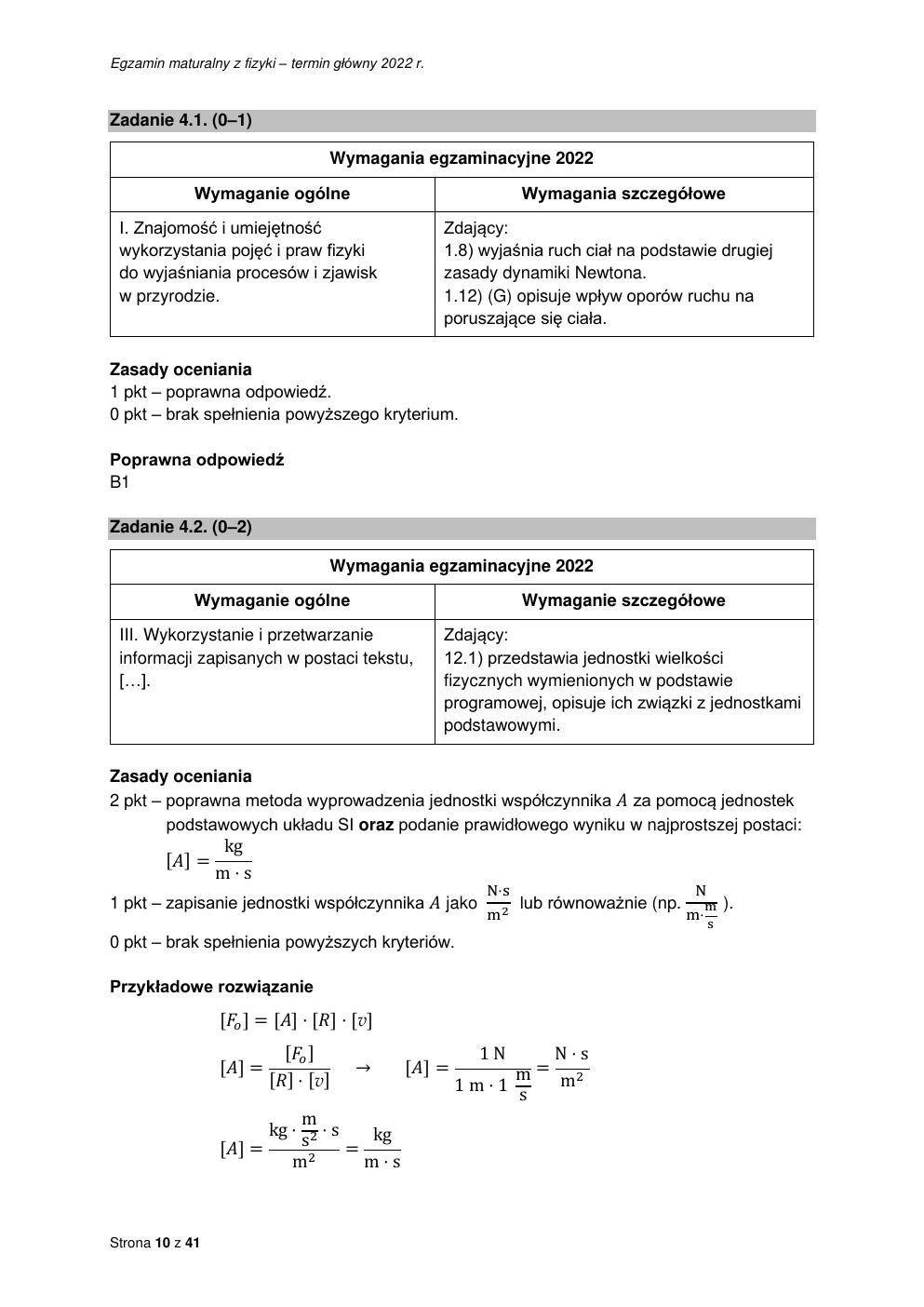 odpowiedzi - fizyka rozszerzony - matura 2022 - maj-10