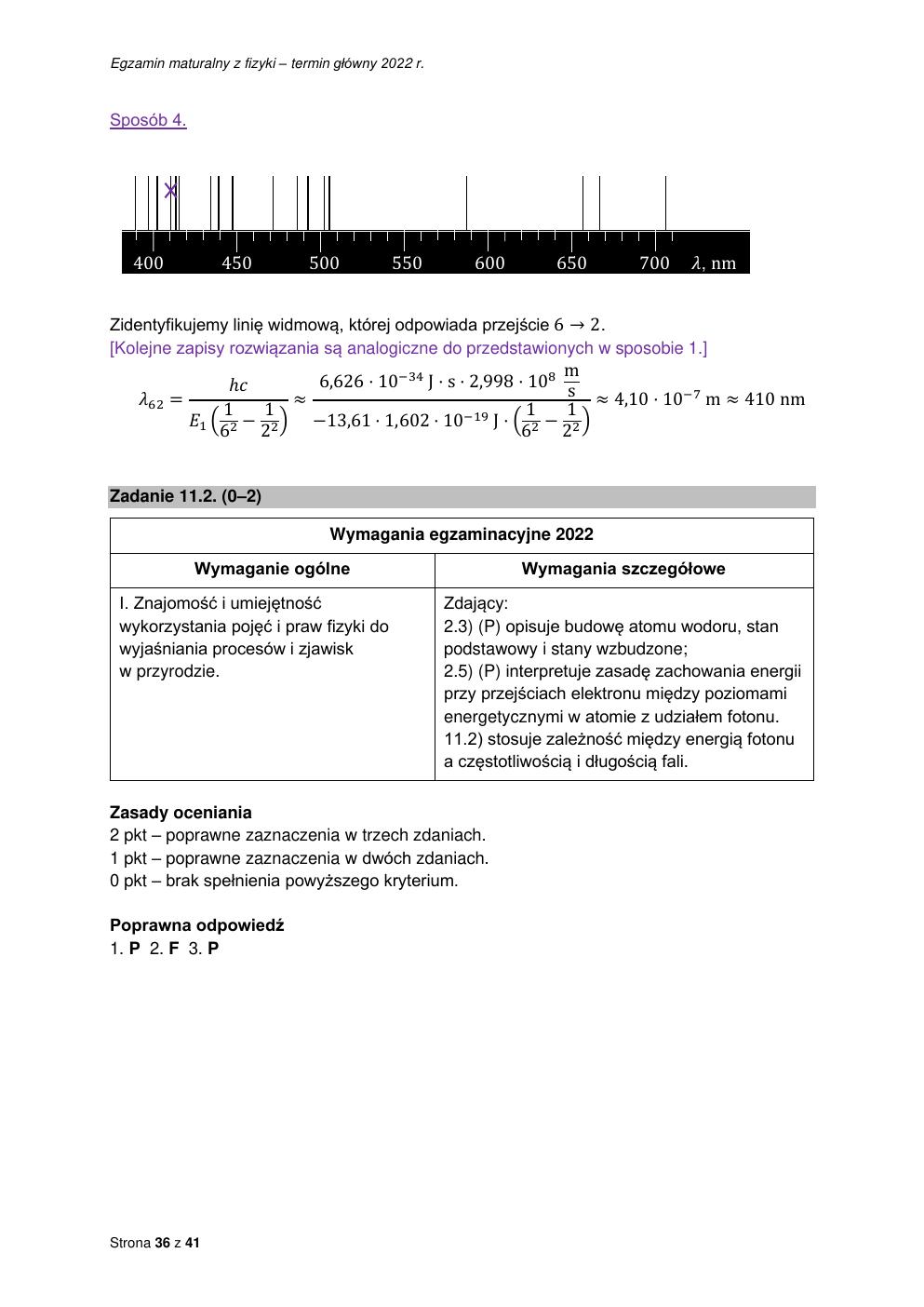 odpowiedzi - fizyka rozszerzony - matura 2022 - maj-36