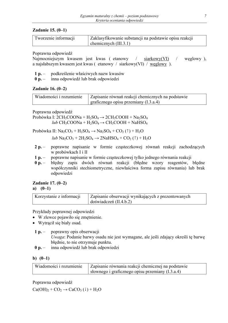 Odpowiedzi - chemia, p. podstawowy, matura 2011-strona-07
