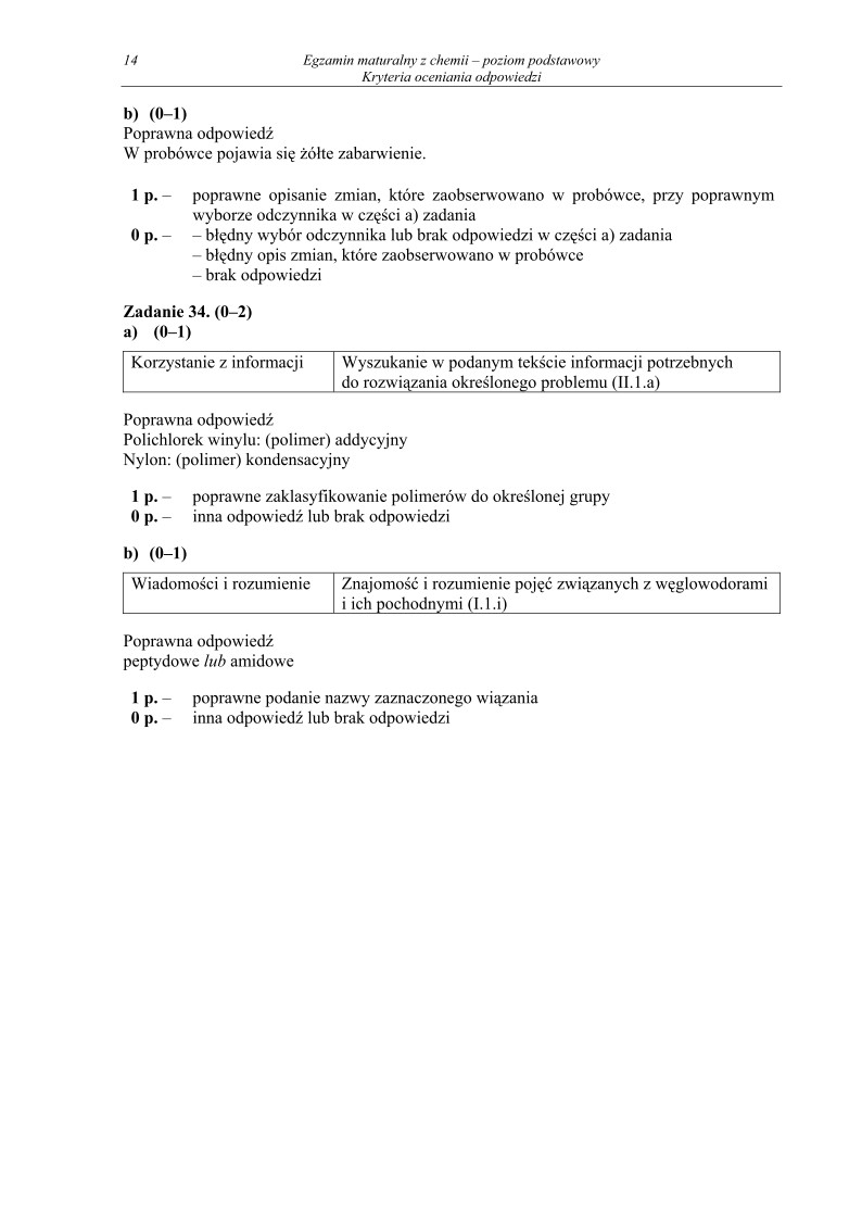 Odpowiedzi - chemia, p. podstawowy, matura 2011-strona-14