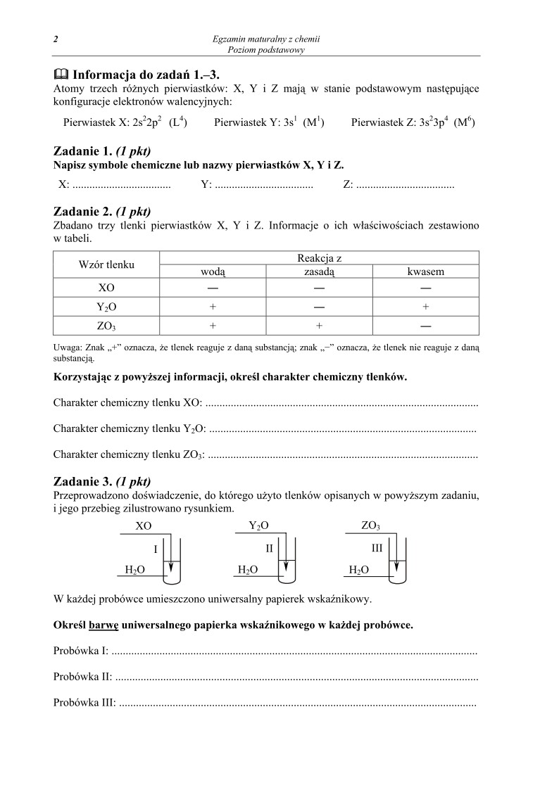 Pytania - chemia, p. podstawowy, matura 2011-strona-02