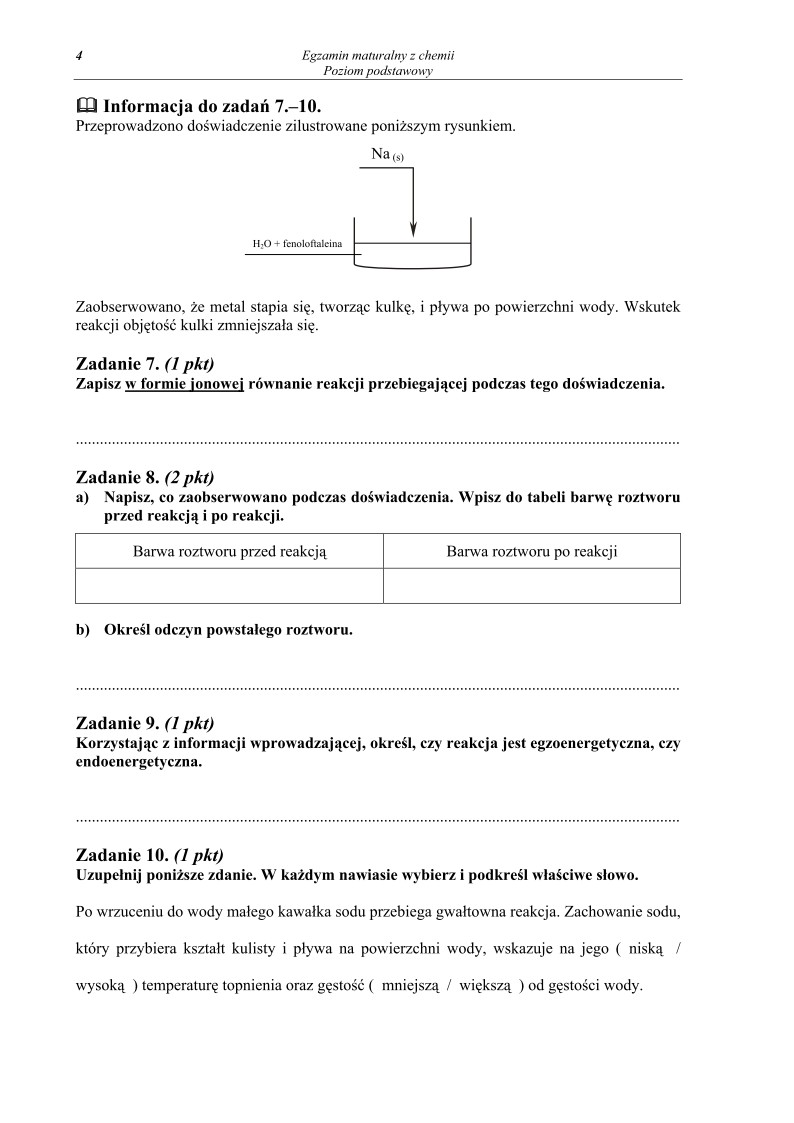 Pytania - chemia, p. podstawowy, matura 2011-strona-04