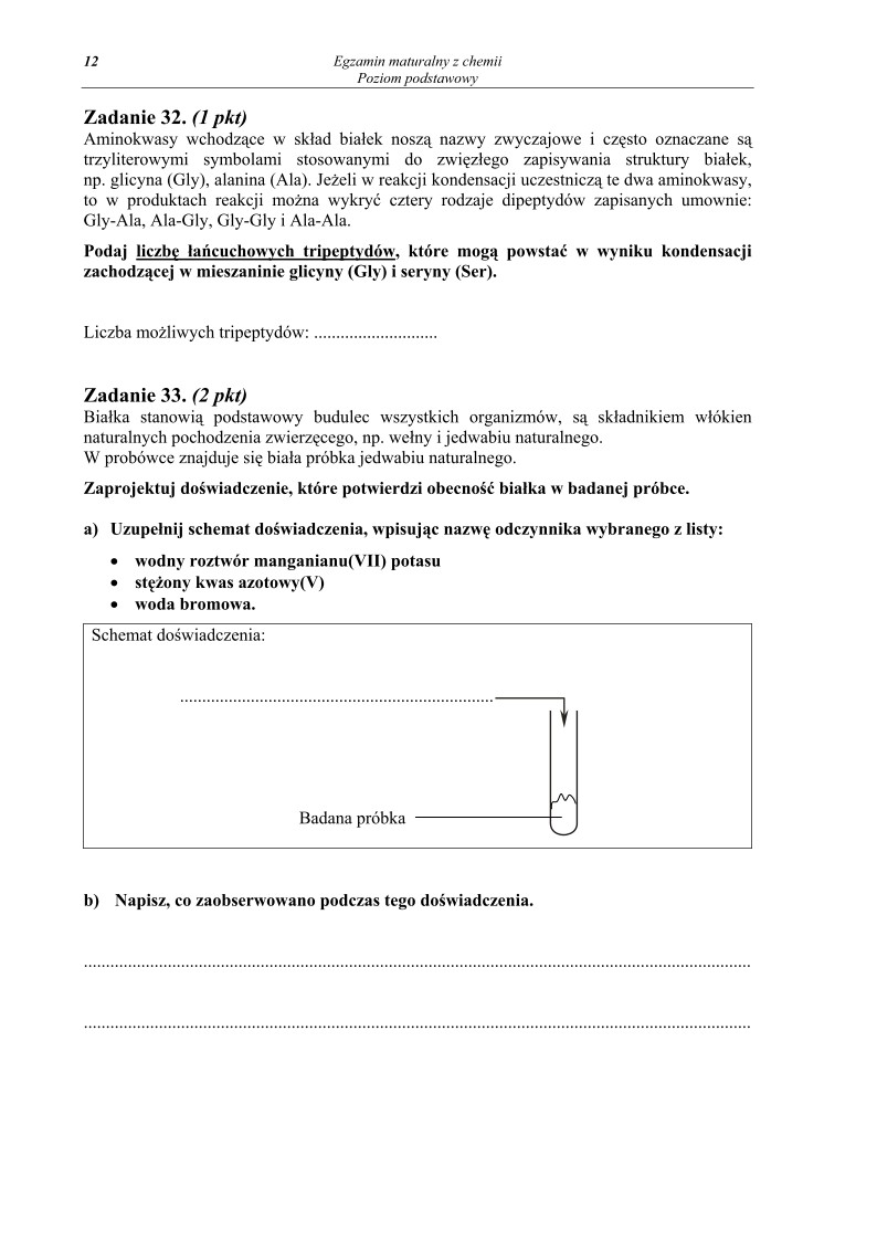 Pytania - chemia, p. podstawowy, matura 2011-strona-12